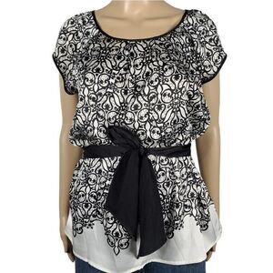 New York & Company Tie Waist Women's Blouse